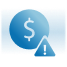 Unpredictable costs icon